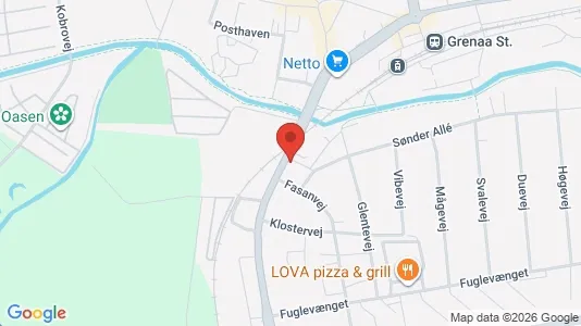 Boligudlejningsejendomme til salg i Grenaa - kort over placeringen