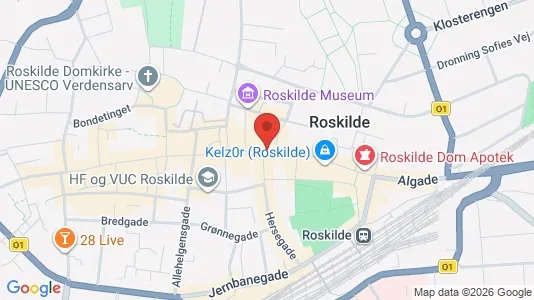 Kontorlokaler til leje i Roskilde - kort over placeringen