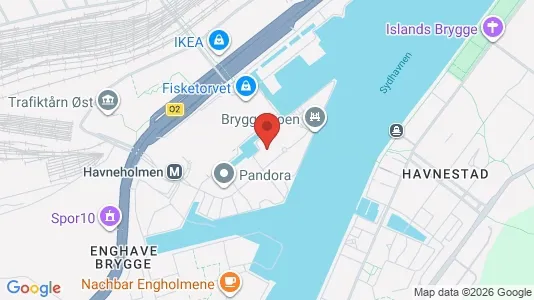Kontorhoteller til leje i Vesterbro - kort over placeringen