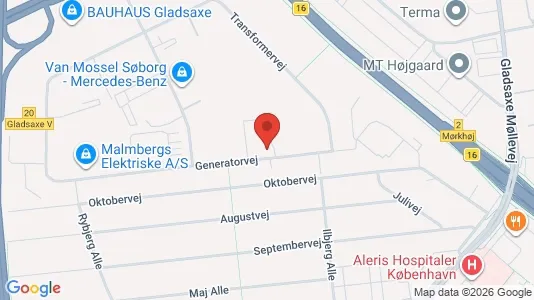 Kontorlokaler til leje i Søborg - kort over placeringen