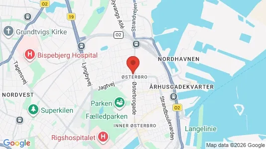 Hoteller til salg i Østerbro - kort over placeringen
