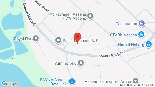 Lagerlokaler til salg i Assens - kort over placeringen