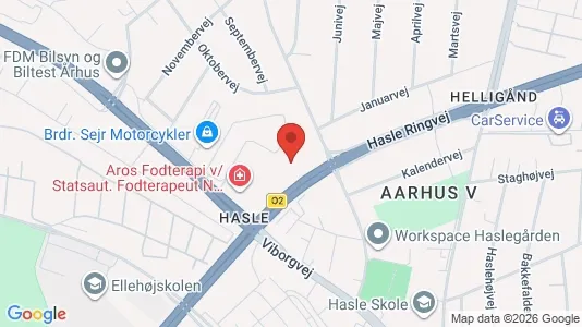 Kontorlokaler til leje i Århus V - kort over placeringen