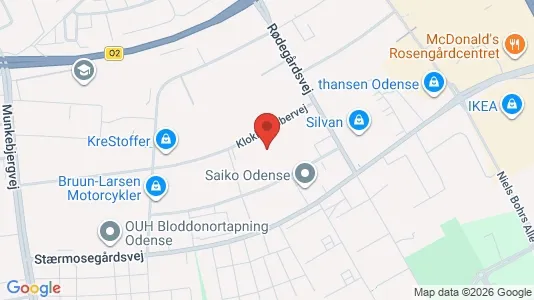 Erhvervslejemål til leje i Odense M - kort over placeringen
