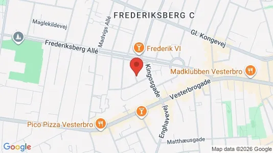 Kontorlokaler til leje i Frederiksberg C - kort over placeringen