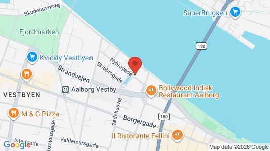 Kontorlokaler til salg i Aalborg Centrum - kort over placeringen