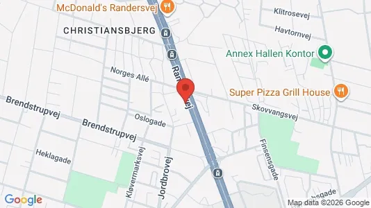 Erhvervslejemål til leje i Århus N - kort over placeringen