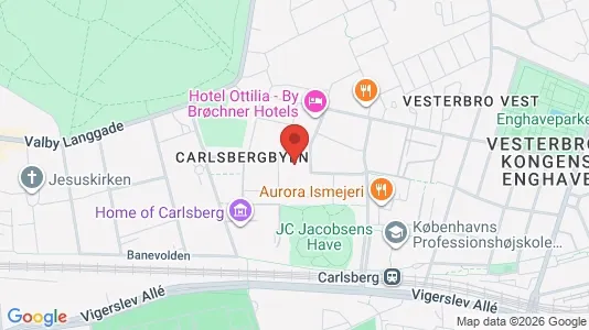 Erhvervslejemål til leje i Vesterbro - kort over placeringen