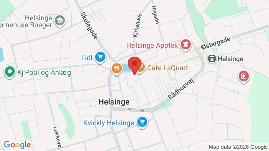 Erhvervslejemål til salg i Helsinge - kort over placeringen