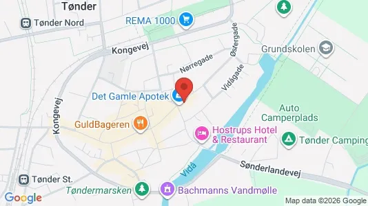Erhvervslejemål til salg i Tønder - kort over placeringen