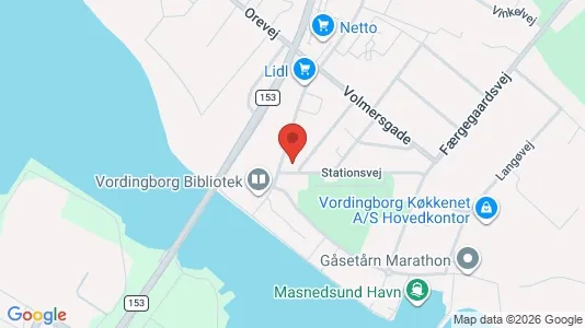 Boligudlejningsejendomme til salg i Vordingborg - kort over placeringen