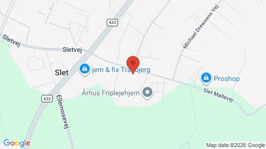 Kontorlokaler til leje i Tranbjerg J - kort over placeringen
