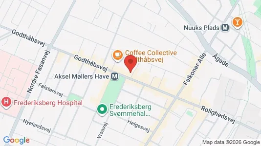 Erhvervslejemål til leje i Frederiksberg - kort over placeringen