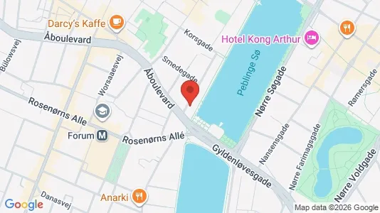 Erhvervslejemål til leje i Nørrebro - kort over placeringen