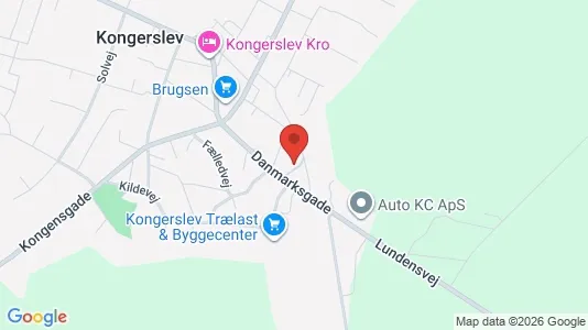 Erhvervslejemål til salg i Kongerslev - kort over placeringen