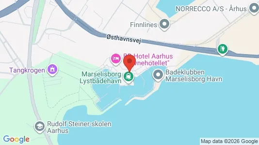 Kontorfællesskaber til leje i Århus C - kort over placeringen