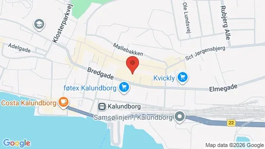 Kontorlokaler til leje i Kalundborg - kort over placeringen