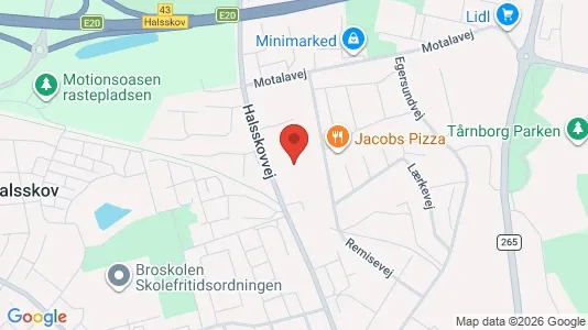 Butikslokaler til leje i Korsør - kort over placeringen