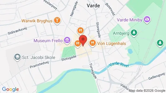 Erhvervslejemål til salg i Varde - kort over placeringen