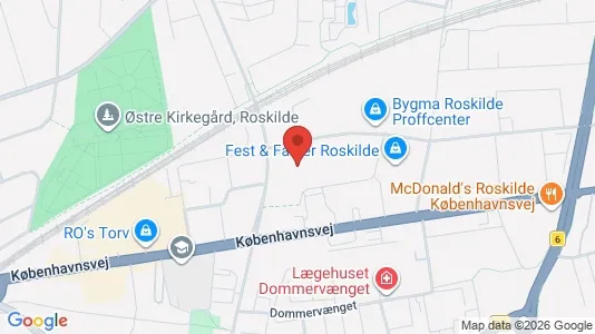 Kontorlokaler til leje i Roskilde - kort over placeringen