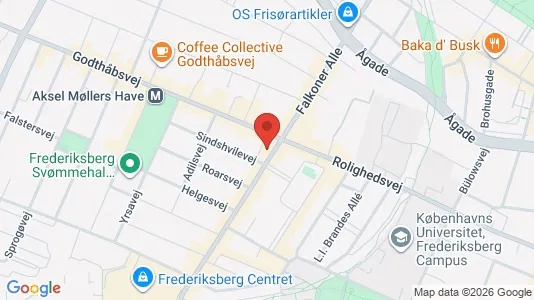 Kontorlokaler til leje i Frederiksberg C - kort over placeringen