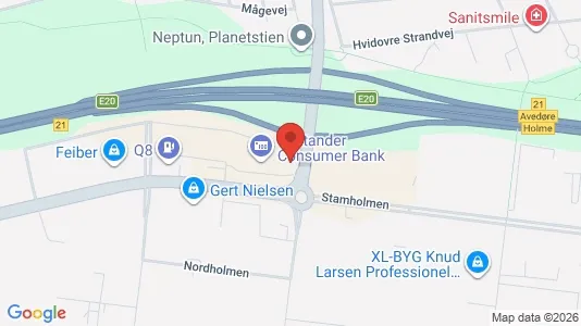 Kontorlokaler til leje i Hvidovre - kort over placeringen