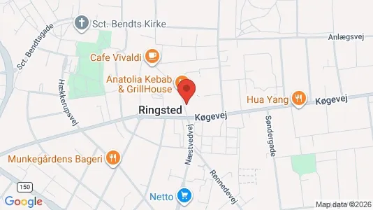 Boligudlejningsejendomme til salg i Ringsted - kort over placeringen
