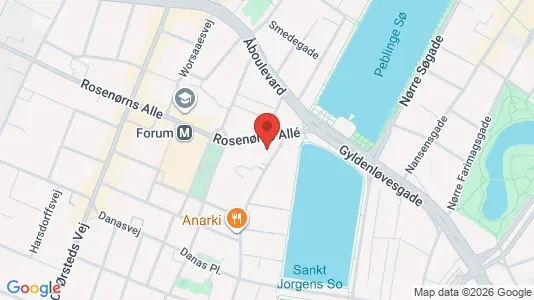 Erhvervslejemål til leje i Frederiksberg - kort over placeringen