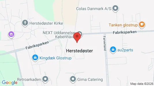 Lagerlokaler til leje i Glostrup - kort over placeringen