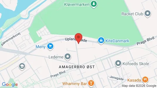 Erhvervslejemål til leje i København S - kort over placeringen