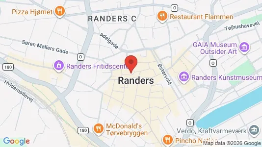 Boligudlejningsejendomme til salg i Randers C - kort over placeringen
