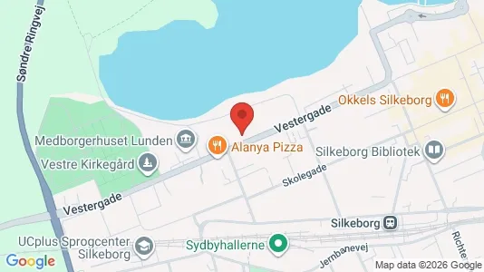 Kontorlokaler til leje i Silkeborg - kort over placeringen