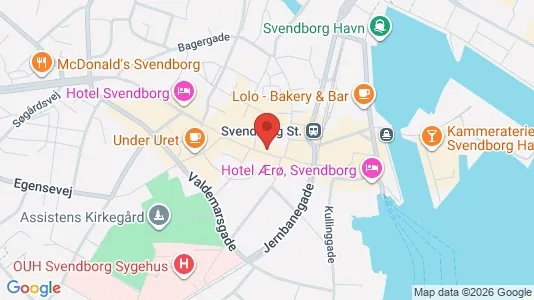 Boligudlejningsejendomme til salg i Svendborg - kort over placeringen
