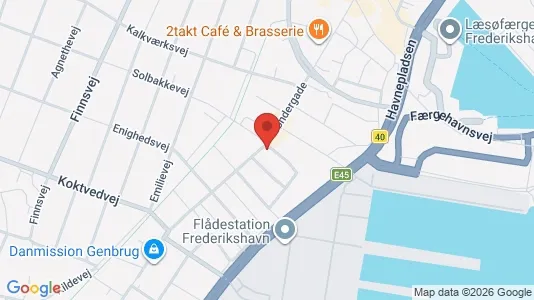 Erhvervslejemål til salg i Frederikshavn - kort over placeringen