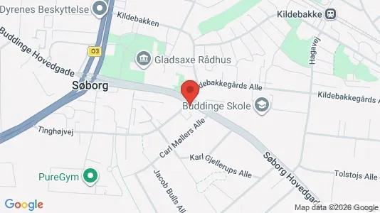 Kontorlokaler til leje i Søborg - kort over placeringen