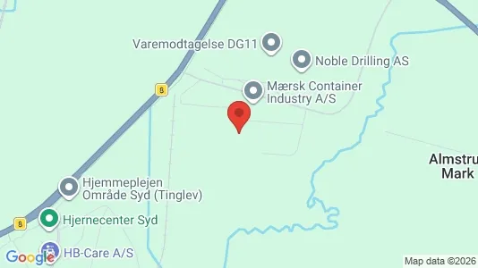 Lagerlokaler til salg i Tinglev - kort over placeringen