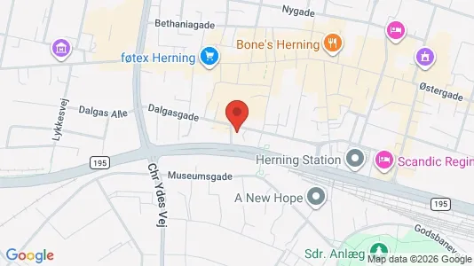 Kontorlokaler til leje i Herning - kort over placeringen