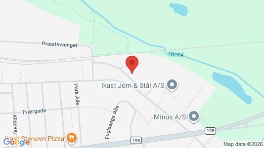 Lagerlokaler til leje i Ikast - kort over placeringen