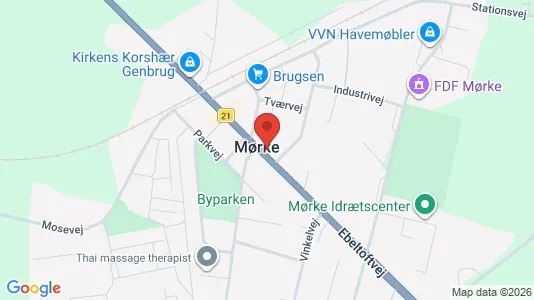 Boligudlejningsejendomme til salg i Mørke - kort over placeringen