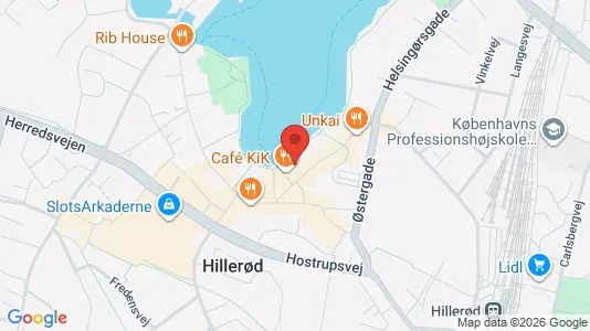 Kontorlokaler til leje i Hillerød - kort over placeringen