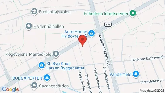 Erhvervsgrunde til leje i Hvidovre - kort over placeringen