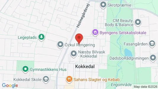 Garager til leje i Kokkedal - kort over placeringen