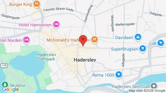 Erhvervslejemål til salg i Haderslev - kort over placeringen