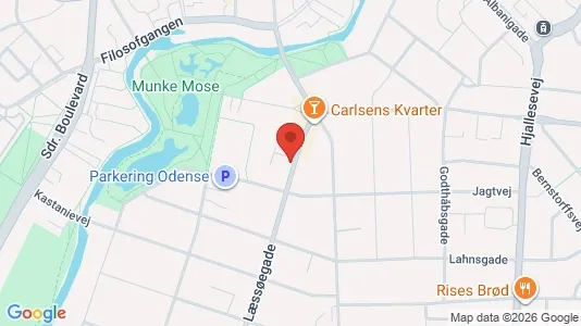 Kontorlokaler til leje i Odense C - kort over placeringen