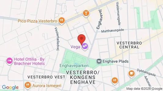 Erhvervslejemål til leje i Vesterbro - kort over placeringen