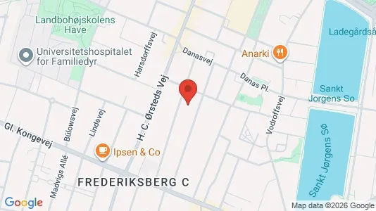 Erhvervslejemål til leje i Frederiksberg C - kort over placeringen