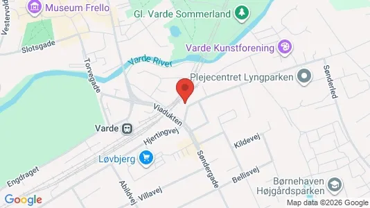 Boligudlejningsejendomme til salg i Varde - kort over placeringen