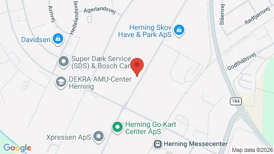 Lagerlokaler til leje i Herning - kort over placeringen