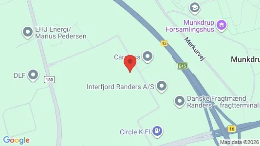 Kontorlokaler til leje i Randers SV - kort over placeringen