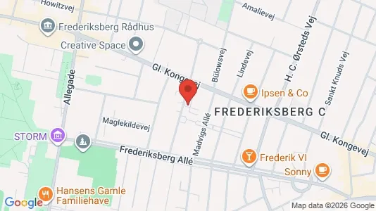 Erhvervslejemål til leje i Frederiksberg C - kort over placeringen